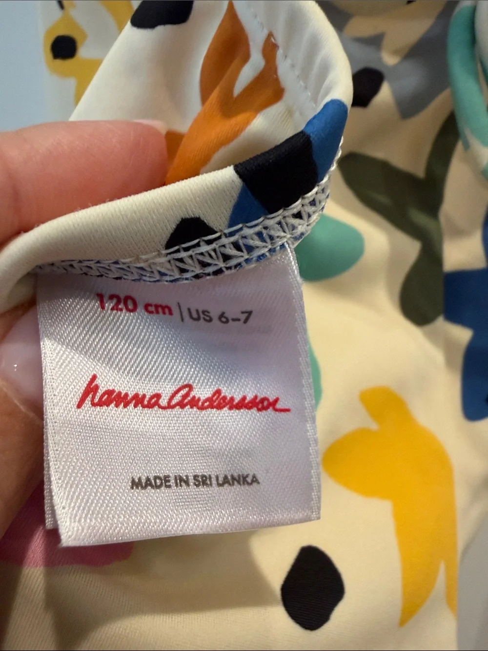 Hanna Andersson Kids Floral One-Piece Swimsuit in Cream Multicolor Flowers 6-7